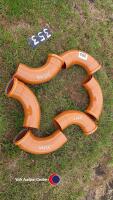 6 x drainage bends 90 deg large radius 100mm diameter