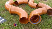 6 x drainage bends 90 deg large radius 100mm diameter - 2