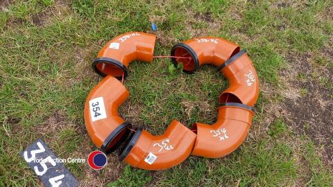 6 x drainage bends 90 deg small radius 100mm diameter