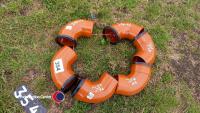 6 x drainage bends 90 deg small radius 100mm diameter