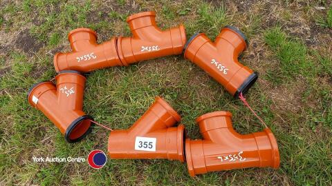 6 x drainage junctions 100mm diameter
