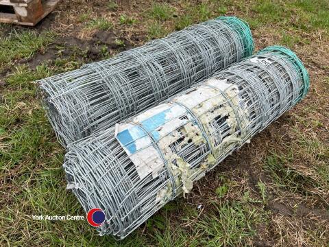 2 x rolls of heavy duty galvanised netting