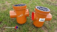 2 x compact drainage gully 100mm diameter