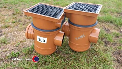 2 x compact drainage gully 100mm diameter