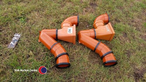 2 x drainage hopper and trap 100mm diameter