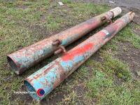 2 x metal gate posts - 3