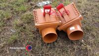 2 x drainage anti flood valve 100mm diameter