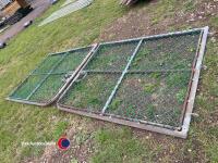 Galvanised/mesh double gates, 12ft span 5ft high - 2