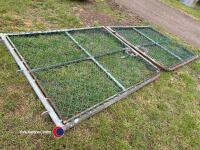 Galvanised/mesh double gates, 12ft span 5ft high - 3