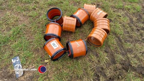 10 x drainage couplings 150mm diameter