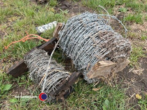 2 x part rolls of barbed wire