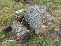 2 x part rolls of barbed wire