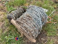 2 x part rolls of barbed wire - 2