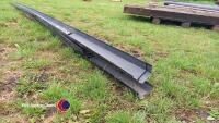 6 x lengths of black 4in square guttering - 2