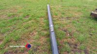 6 x lengths of black 4in square guttering - 3