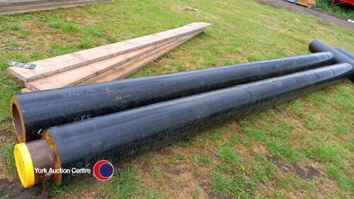 2 lengths of steel insulated pipe work