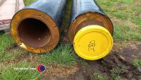 2 lengths of steel insulated pipe work - 2