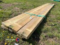 12 x 3.6m x 38mm x 88mm fence rails, new