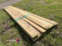 12 x 3.6m x 38mm x 88mm fence rails, new - 2