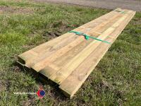 12 x 3.6m x 38mm x 88mm fence rails, new - 3