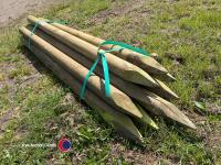 10 x 1.65m x 75mm fence posts, new - 2