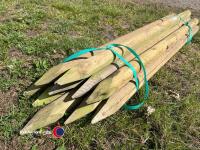 10 x 1.65m x 75mm fence posts, new - 3