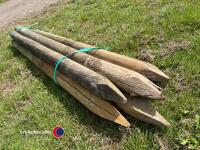 5 x fencing posts, 7ft and 8ft - 2