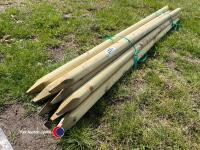 10 x 1.8m x 50mm fencing posts - 2