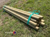 10 x 1.8m x 50mm fencing posts - 2