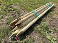 10 x 1.8m x 50mm fencing posts - 2