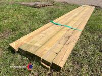 12 x 3.6m x 38mm x 88mm fence rails, new - 2