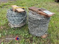 2 x rolls of barbed wire - 2