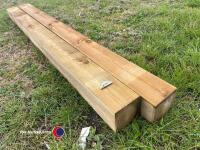 2 x Gate posts 6x6 2.4m pressure treated - 2
