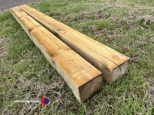 2 x Gate posts 6x6 2.4m pressure treated