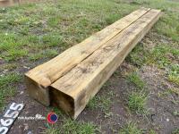 2 x Gate posts 6x6 2.4m pressure treated