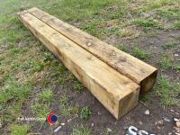 2 x Gate posts 6x6 2.4m pressure treated - 2