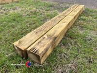 2 x Gate posts 6x6 2.4m pressure treated - 3
