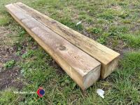 2 x Gate posts 6x6 2.4m pressure treated - 2