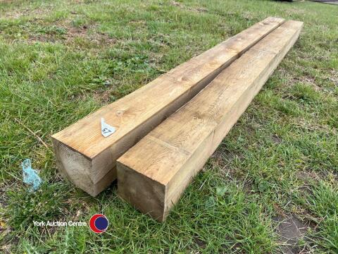 2 x Gate posts 6x6 2.4m pressure treated