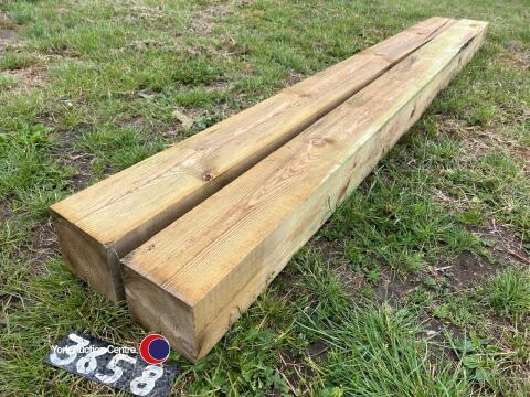 2 x Gate posts 6x6 2.4m pressure treated