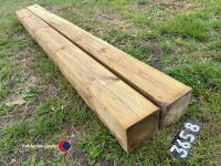 2 x Gate posts 6x6 2.4m pressure treated - 2