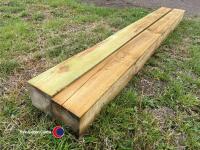 2 x Gate posts 6x6 2.4m pressure treated - 3
