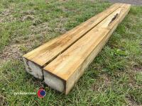 2 x Gate posts 6x6 2.4m pressure treated - 3
