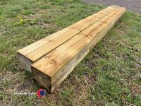 2 x Gate posts 6x6 2.4m pressure treated - 2