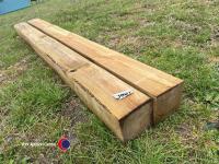 2 x Gate posts 6x6 2.4m pressure treated - 2