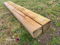 2 x Gate posts 6x6 2.4m pressure treated - 2