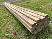 2x3 c24 pressure treated timber rails 4.8m - 2