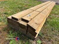 32x150 (1.5x5) fencing rails 3.6m pressure treated, 24pcs - 3