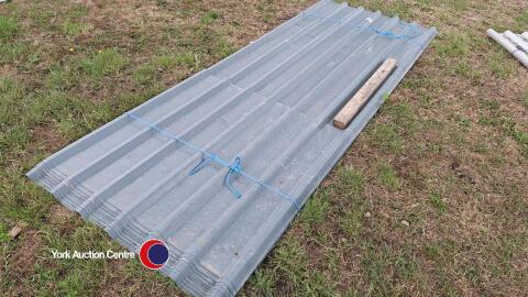 6 x 2800 plus and 4 x 1000 plus Green roof sheets, new.