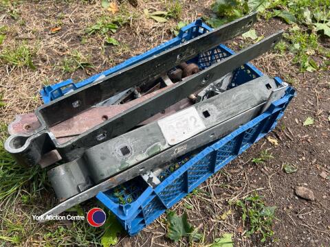 Box of farm gate hinges and gate hangers